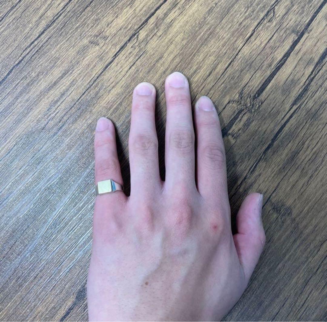 SYMPATHY OF SOUL K18×Silver スクエアシグネットリング