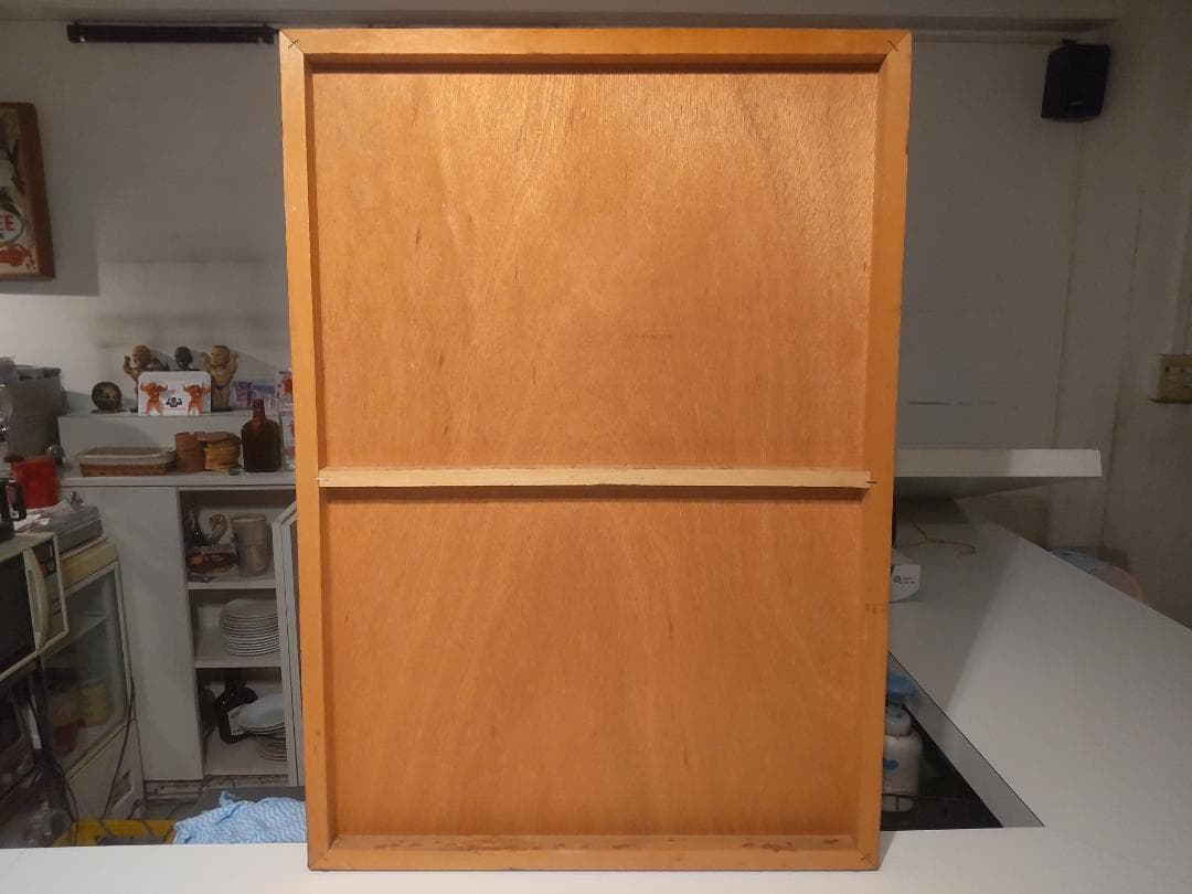 非売品★1979年 モーリスユトリロ 展示会 ラ・フェール風景 木製 パネル