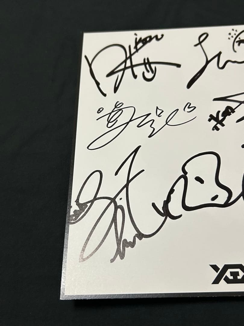 iKON 直筆サイン入り色紙　タワーレコード公式サイン会