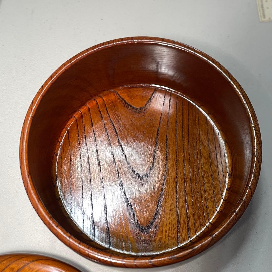 【美品・希少サイズ】小さい茶びつ 7寸｜φ21.5cm｜ 漆器 欅のくり抜き