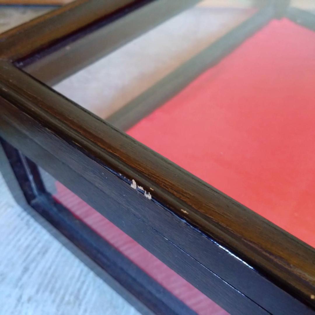 木枠　ガラスケース　アクセサリーケース