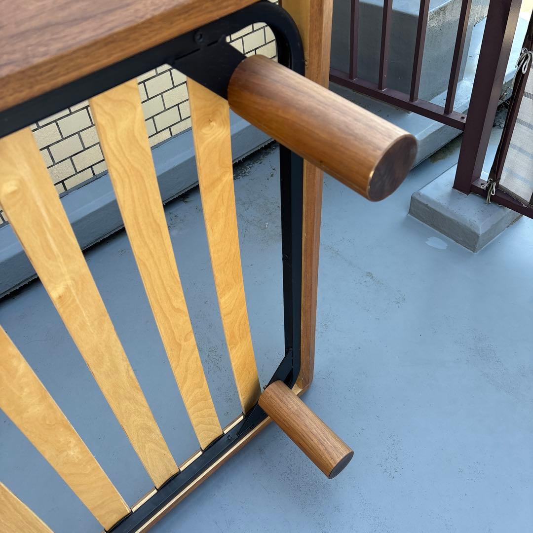 無印　シングルベッドフレーム すのこ　ウォールナット