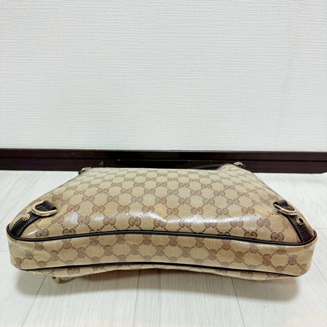 【極美品】GUCCI GGキャンバス レザー ワンショルダーバッグ