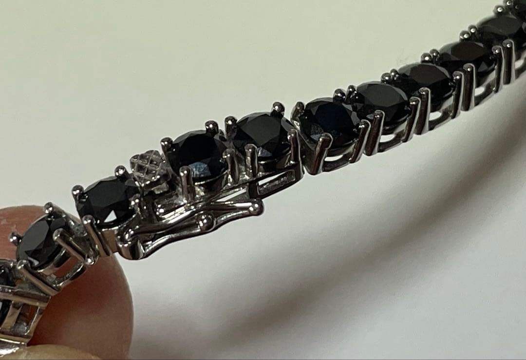 ブラックモアサナイトブレスレット シルバー925