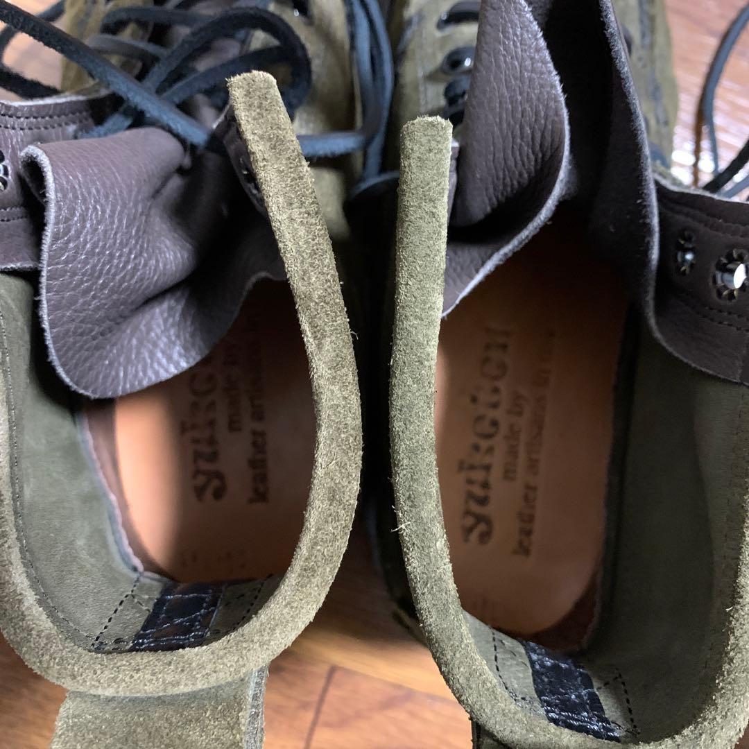 ユケテン モカシン ブーツ オリーブ angler boots