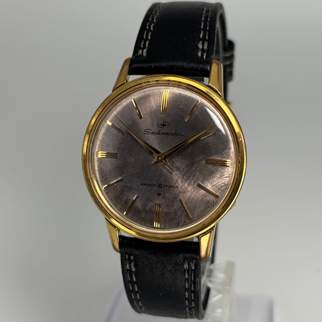 OH済 SEIKO セイコー セイコーマチック 金張りケース 60s 自動巻時計