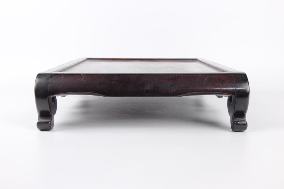 唐木 紫檀 木製 銀象嵌 花台 香炉台 茶道具 書道具 仏具 ES1-26