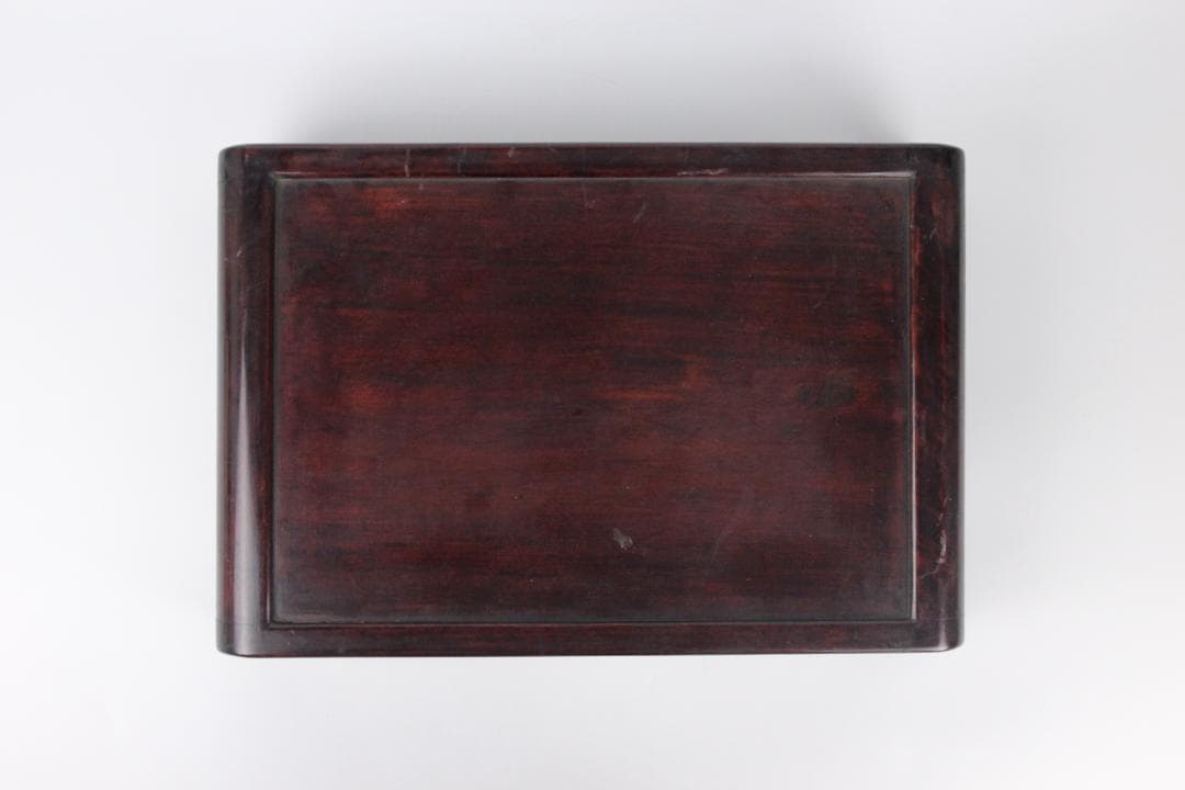 唐木 紫檀 木製 銀象嵌 花台 香炉台 茶道具 書道具 仏具 ES1-26