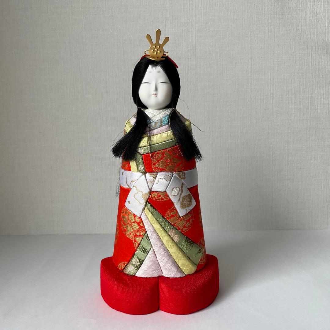 お雛様　立ち雛　木目込み人形　久月　ガラスケース付き　雪洞付き