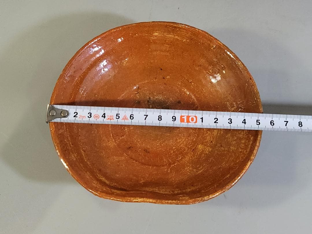 茶道具 赤楽平茶碗 豊助作 時代物