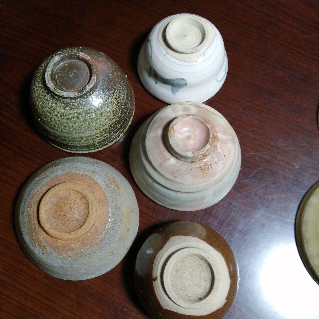 茶碗10個まとめ売り　飴釉楽茶碗など