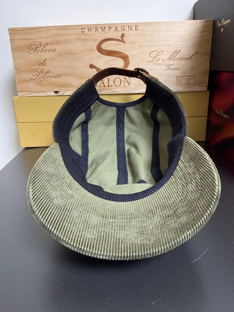 Supreme コーデュロイキャップ オリーブ