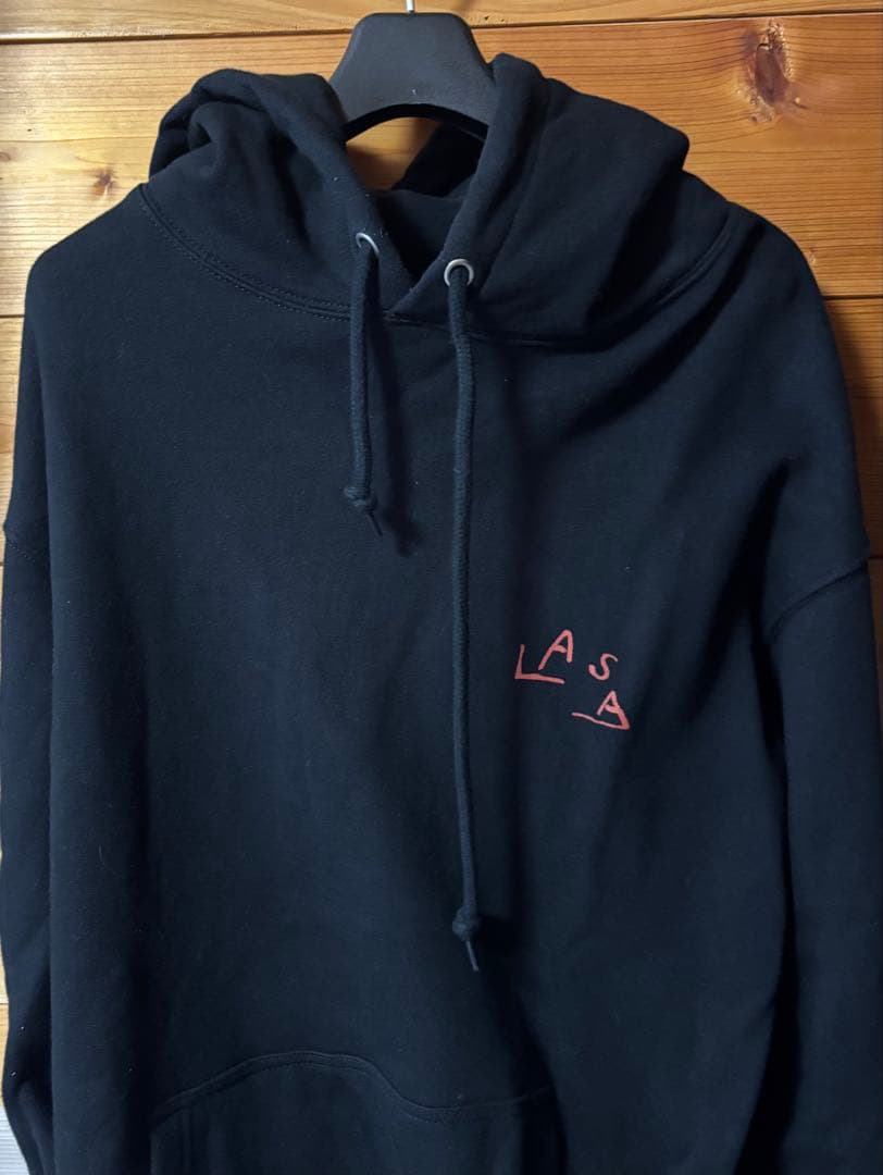 LA S A フード付き黒パーカー 藤井風グッズ　XLサイズ