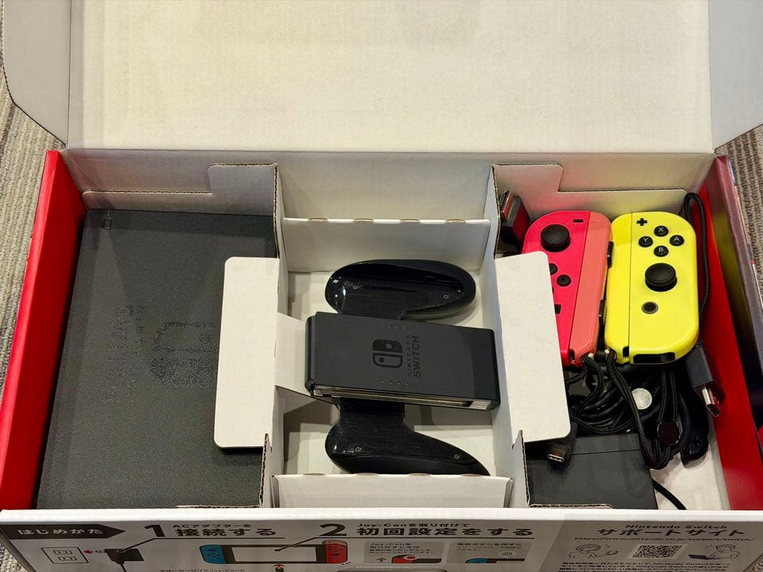 Nintendo Switch 本体 青/オレンジ Joy-Con 4個付き