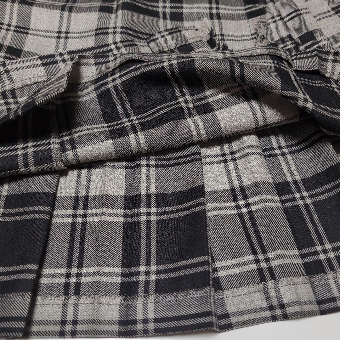 美品★オニールオブダブリン　チェック キルト ラップスカート 太ベルト★ピン付