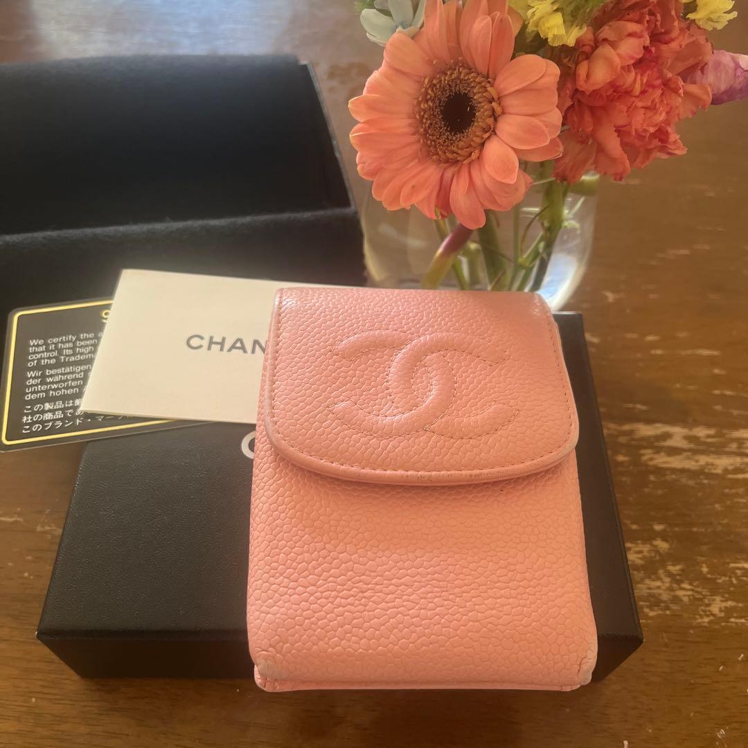 A*✨様 CHANEL ピンク レザー 小物入れ