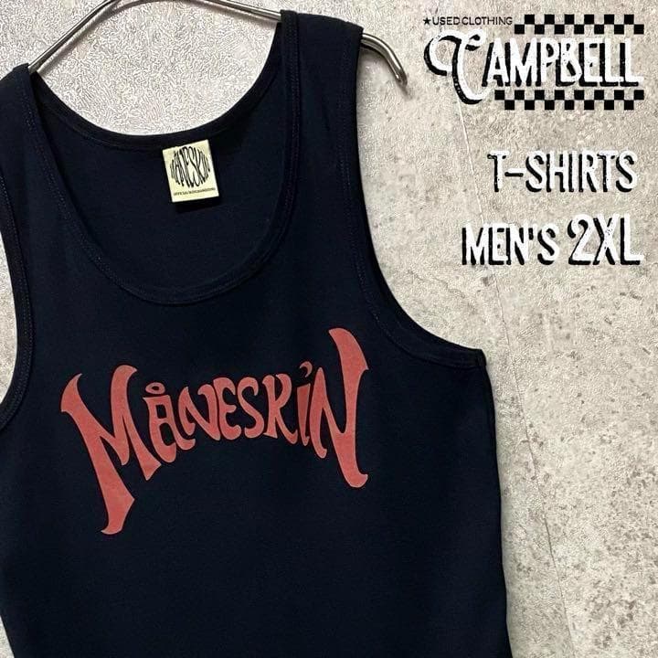 【新品未使用☆公式品☆イタリア製】マネスキン バンドタンクトップ メンズ2XL