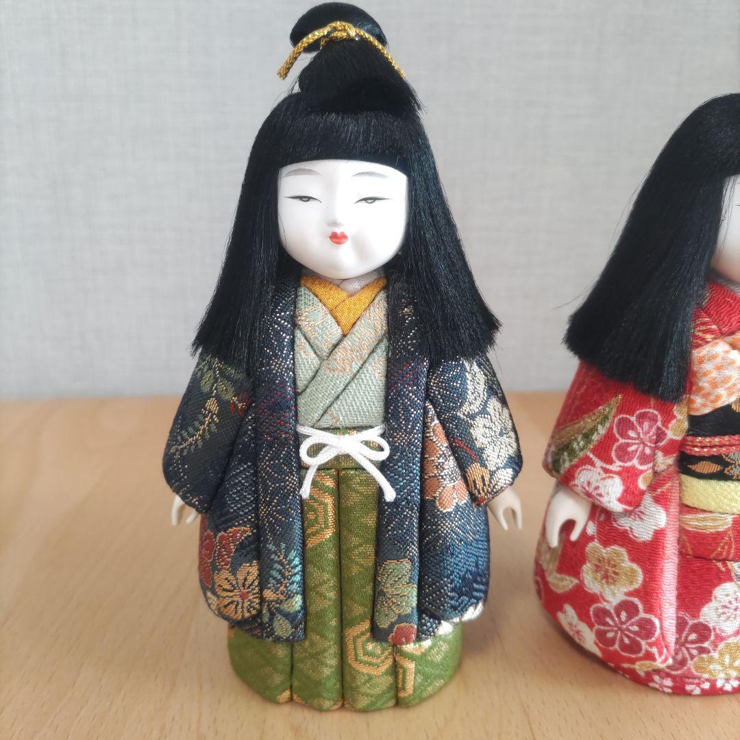 木目込人形　《豆市松》木目込み