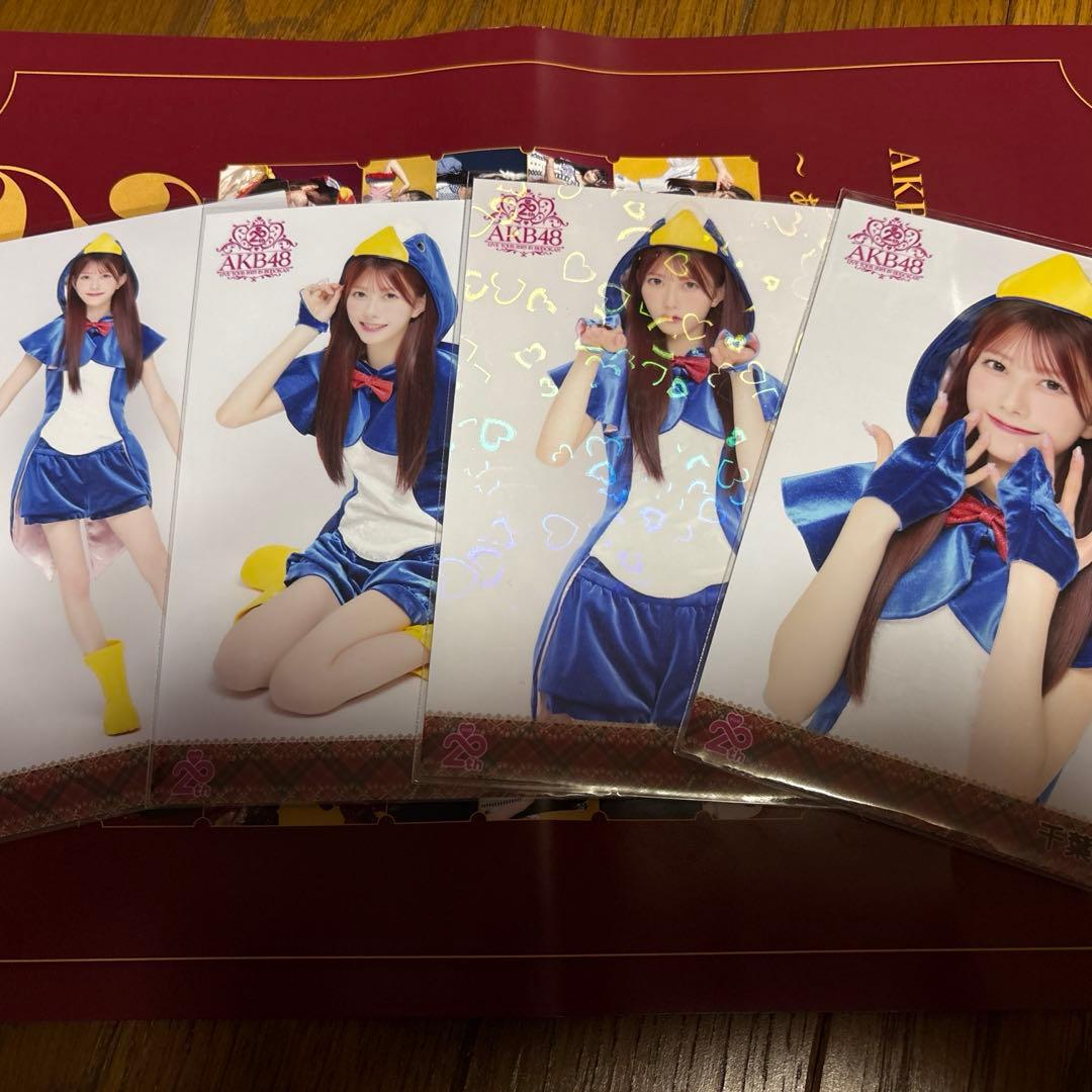 AKB48 千葉恵里　生写真 赤チェック衣装 憧れの衣装＋ホログラム入り計7種