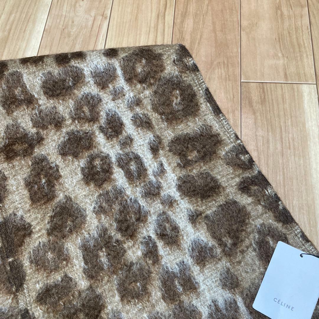 CELINE セリーヌ フィービー期 レオパード　ジャガードニット マフラー