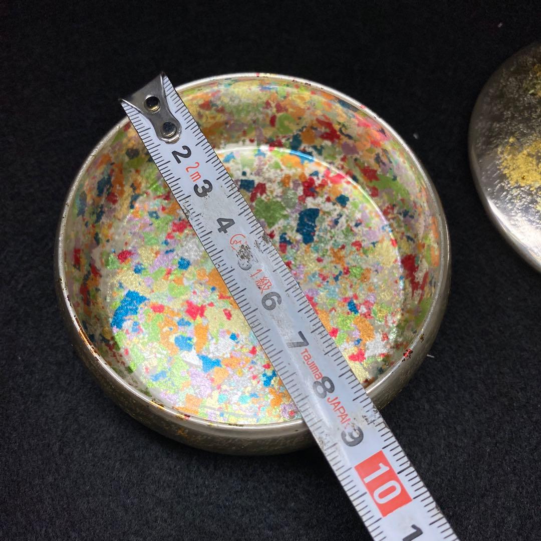 純銀刻印　宮田亮平　南鐐金彩イルカ小箱　共箱　293g/口径8.5㎝