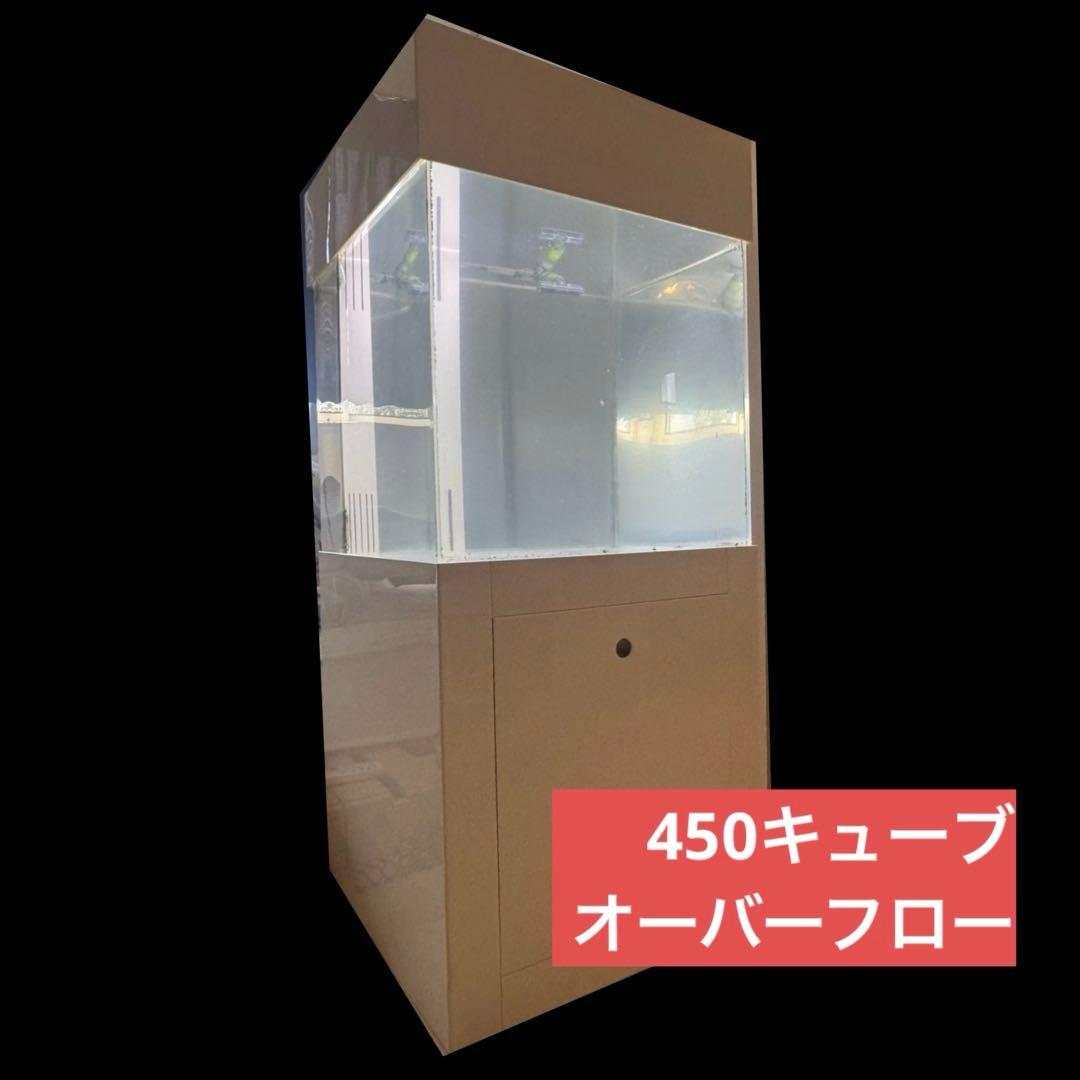 【海水等に】450 キューブ　アクリル オーバーフロー水槽セット