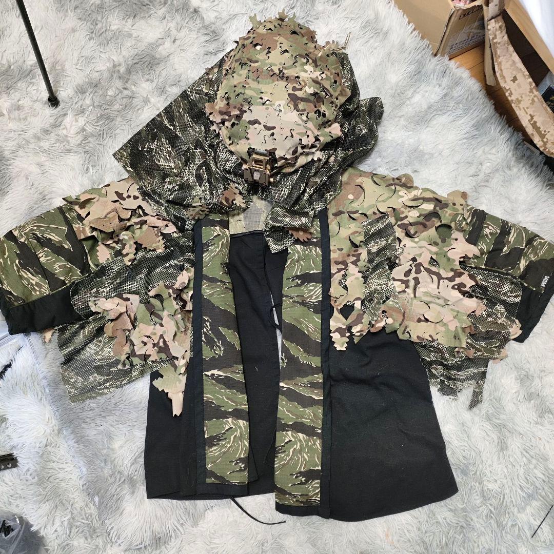 マルチカモ ライトウェイト アサルト ギリースーツサバゲー ギリー アサルトギリ