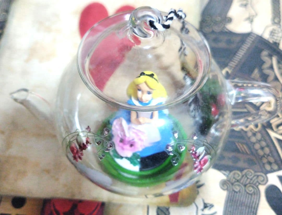 不思議の国のアリスオーナメントフィギュア置物スノードームオルゴールインテリア時計
