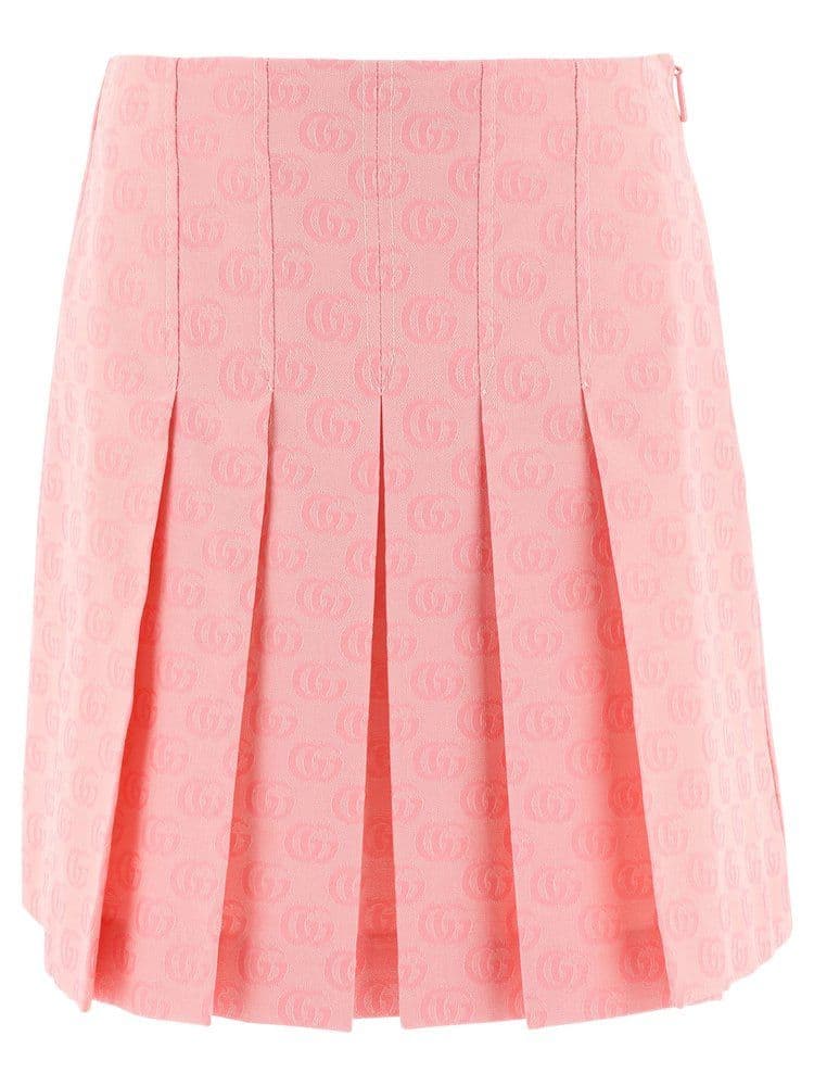 30代OL様 未使用 グッチ GUCCI ジャカードプリーツスカート