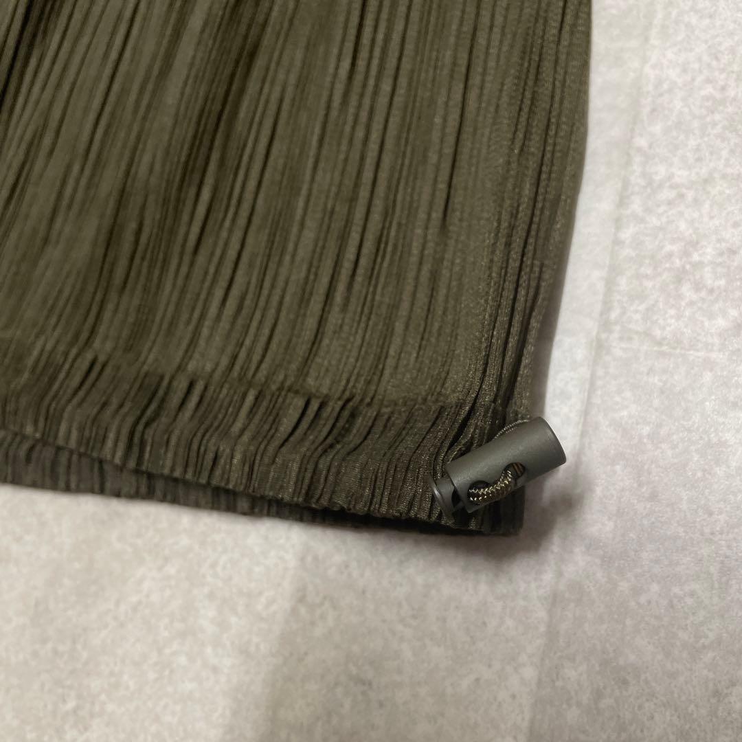 【激レア！】プリーツプリーズ　スカート　ウエスト＆裾ゴム　カーキ　5