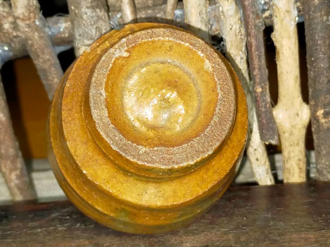 ♥未使用♥　各務周海　灰釉　ぐい呑み　桐箱付き　ぐい飲み　骨董　古玩