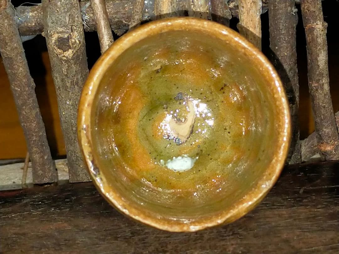 ♥未使用♥　各務周海　灰釉　ぐい呑み　桐箱付き　ぐい飲み　骨董　古玩