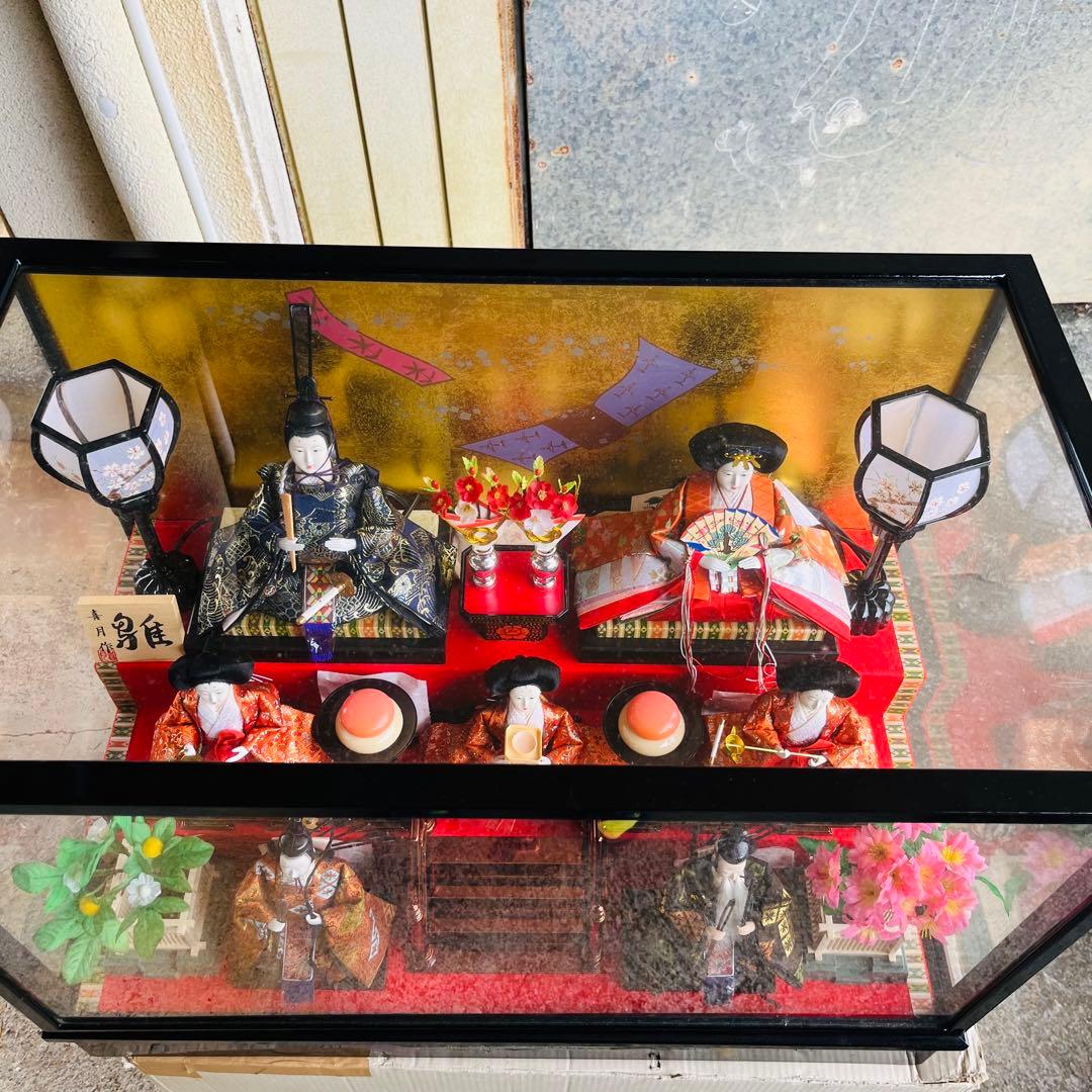 【ひな祭りに】 ひな人形　オルゴール付き　電気付き