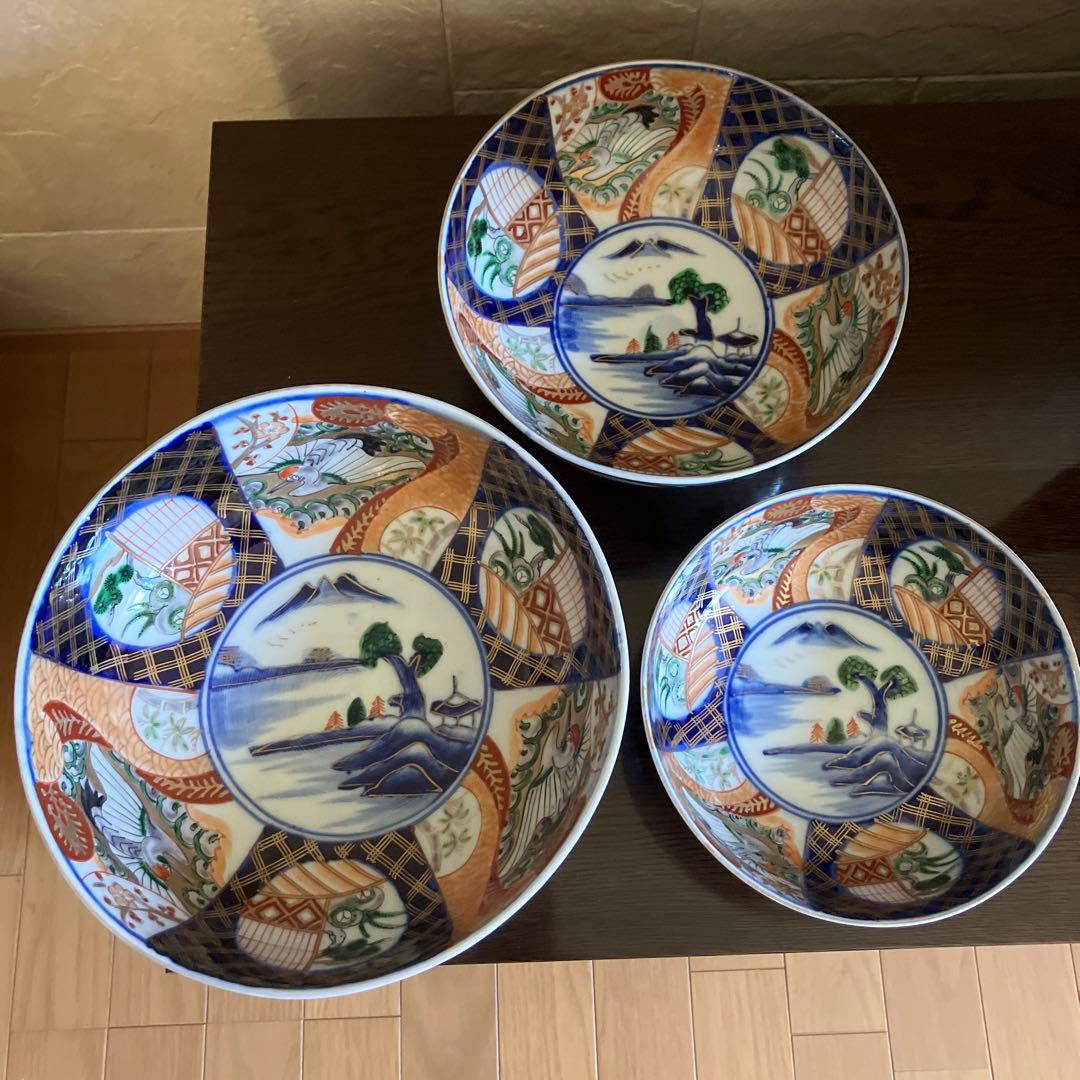 お値下げ 古伊万里 三つ組鉢 骨董品