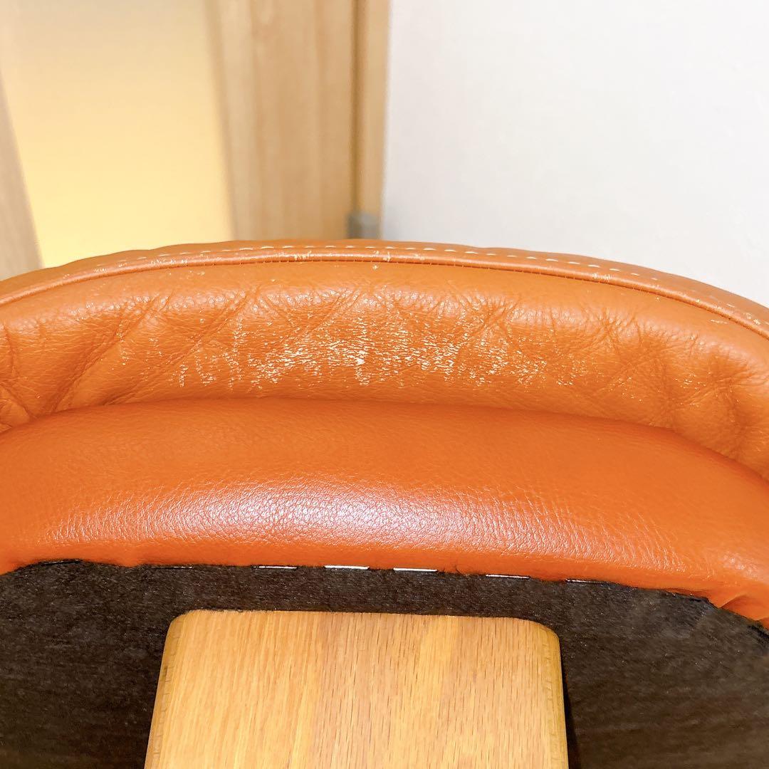 カリモク オットマン 本革 ブラウン 木製