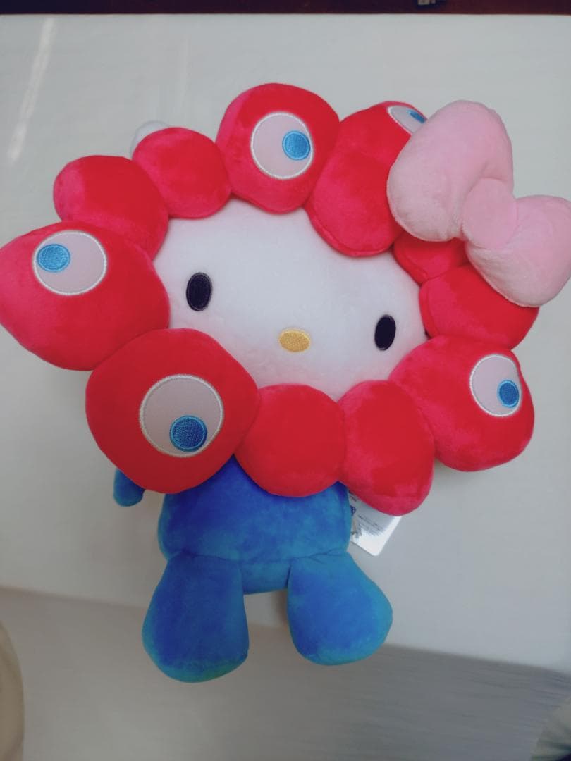 万博会場限定 ミャクミャク なりきりぬいぐるみ ハローキティ ピンクリボン L
