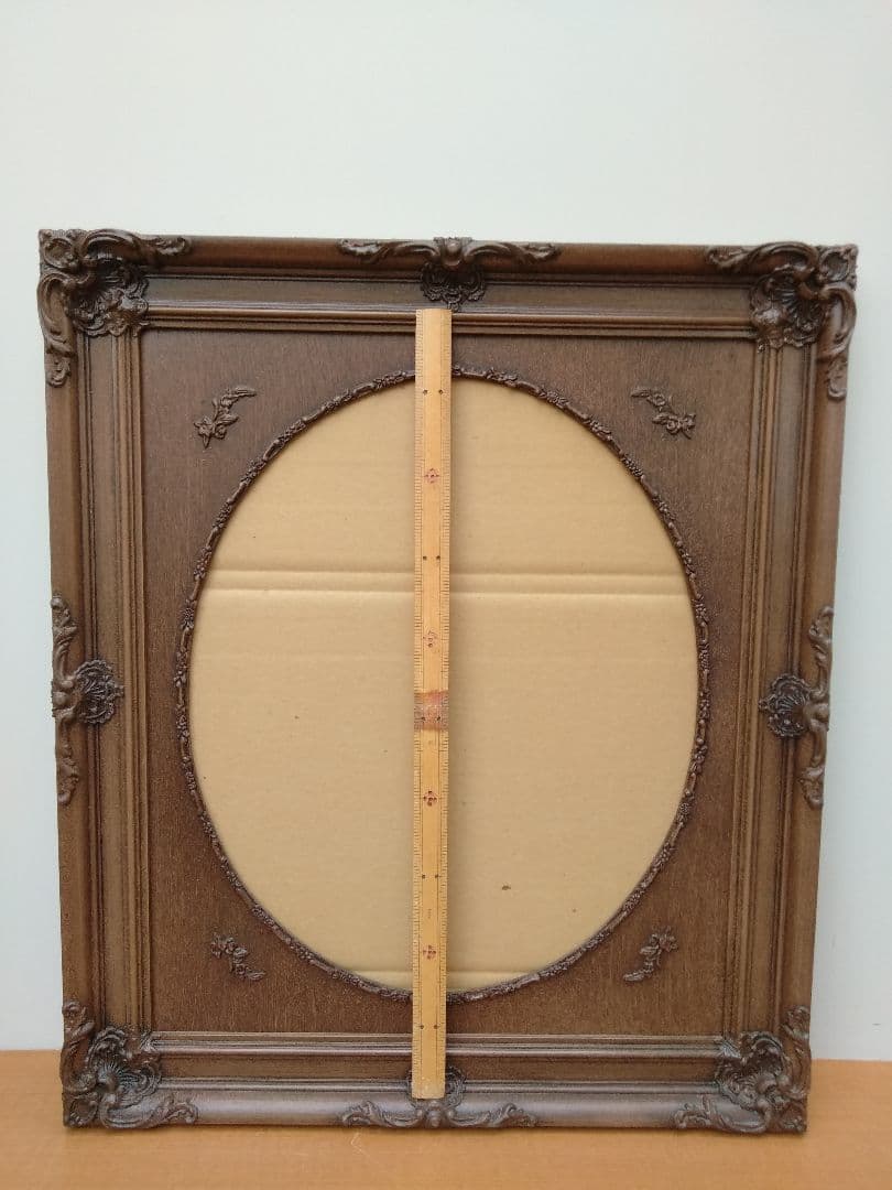 エスアンドエフ　S&F　高級輸入額縁　半切　アンティーク　ブラウン　007