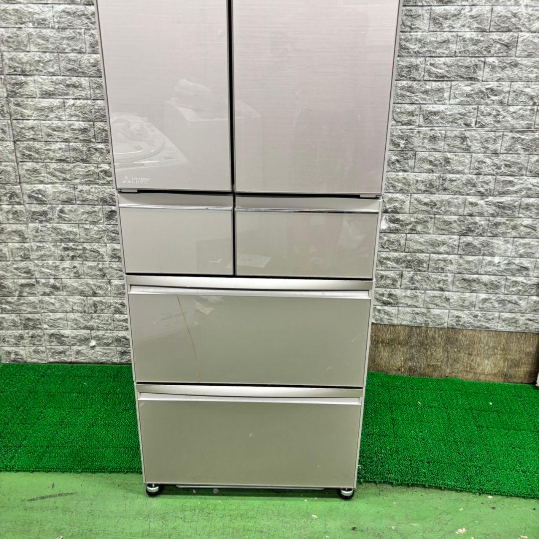 584 三菱　大型冷蔵庫　470L　400L強　小型　家庭用　自動製氷　きれい