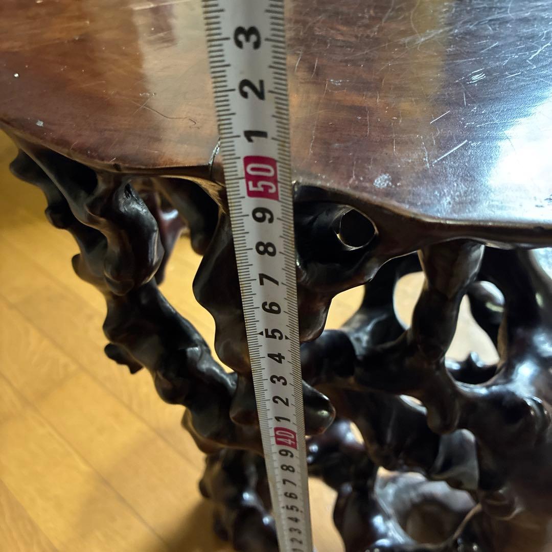 ‼️希少‼️根本、天然木、卓、飾台、花台、香炉台、日本式昭和レトロ根卓古美術明治大正