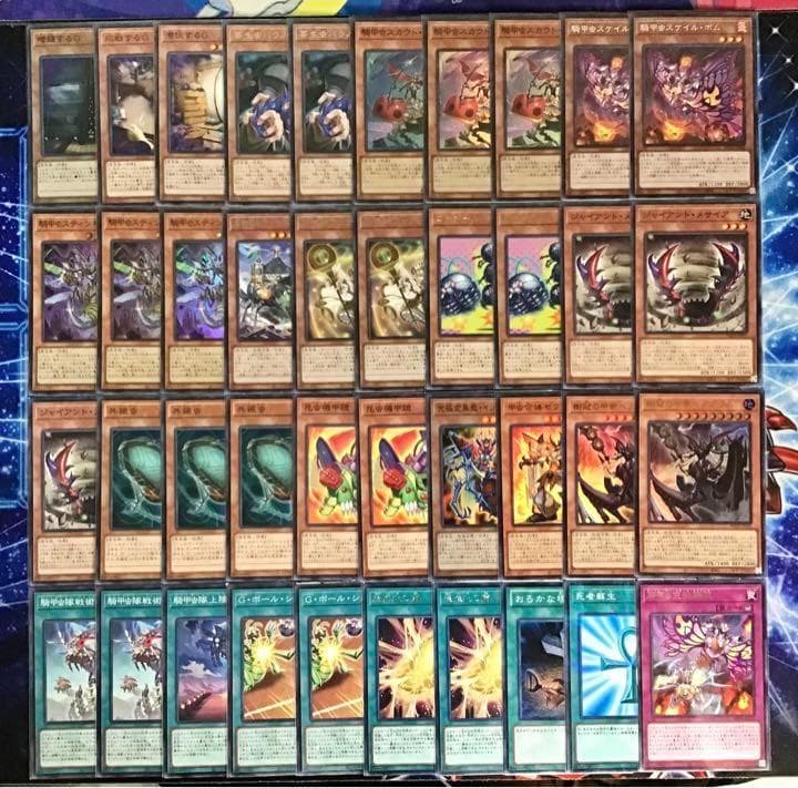 本格構築 【騎甲虫インセクト】デッキ メイン＆EX15枚＆二重スリーブ セット