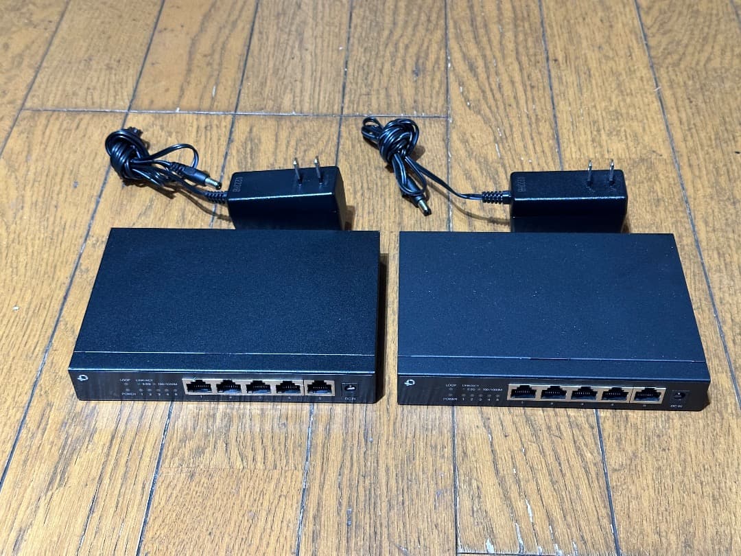 Planex FX2G-05EM 5ポート 2.5G 2台セット