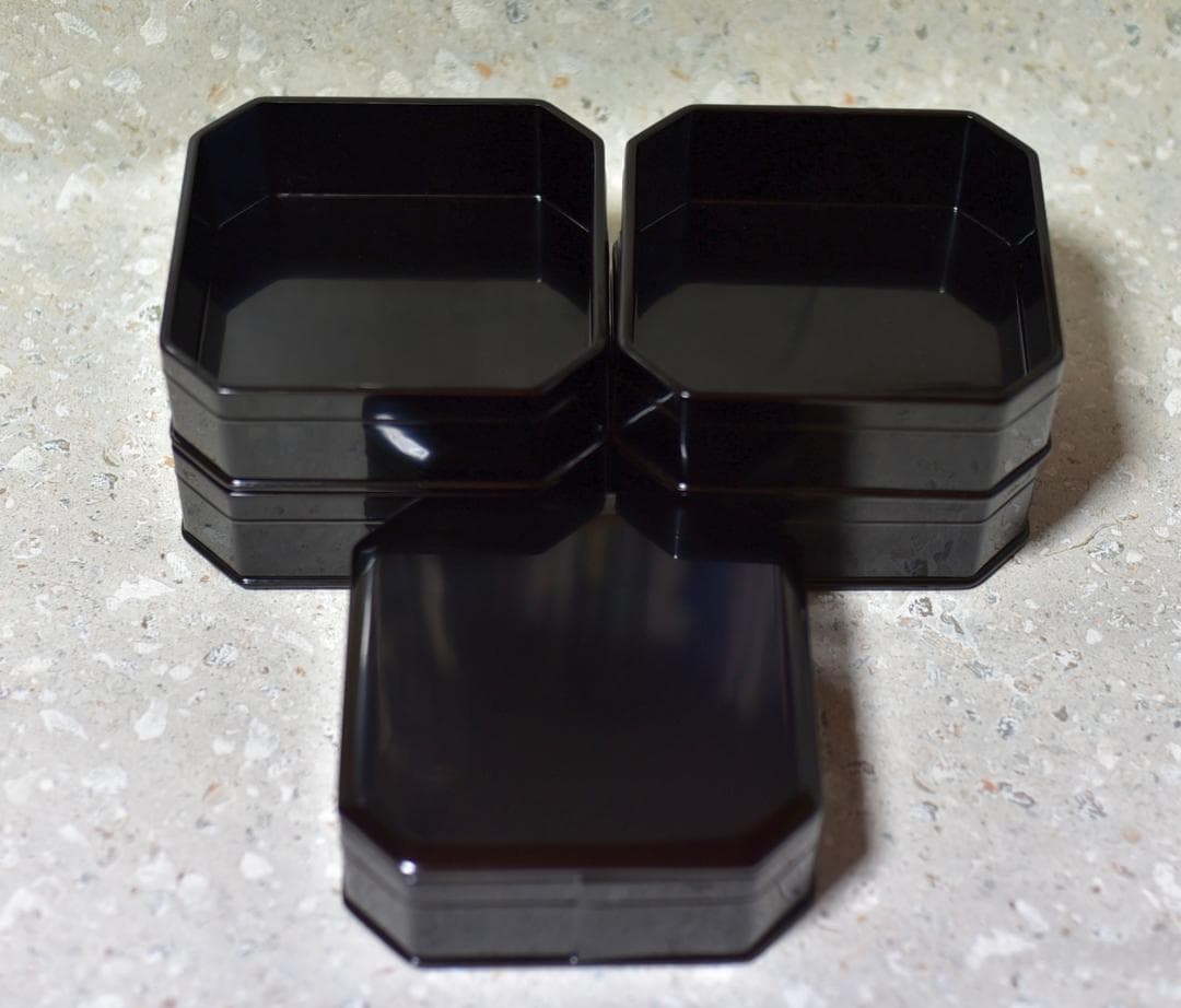 値下げ、輪島塗河智製　緑高、お重五段　菓子器【極上品】共箱