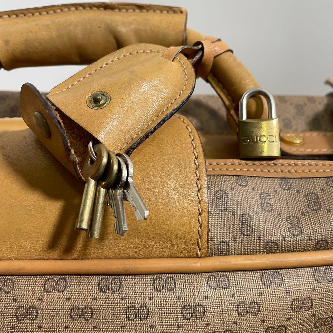 【美品 】GUCCI グッチ トラベルバッグ マイクロGG柄 オールドグッチ