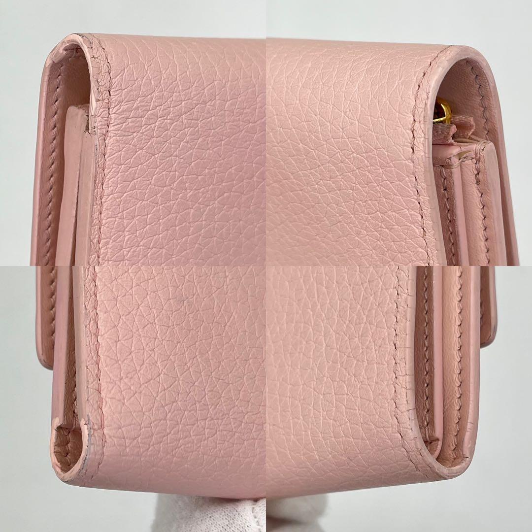 ルイヴィトン 三つ折り財布 ポルトフォイユ カプシーヌ RFID 付属品付き