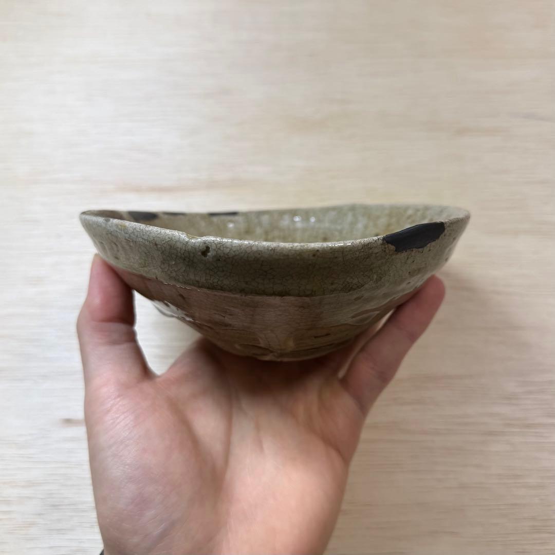 古瀬戸 灰釉 平茶碗 室町時代 茶碗 山茶碗 古美術 骨董 古美濃 古常滑 志野
