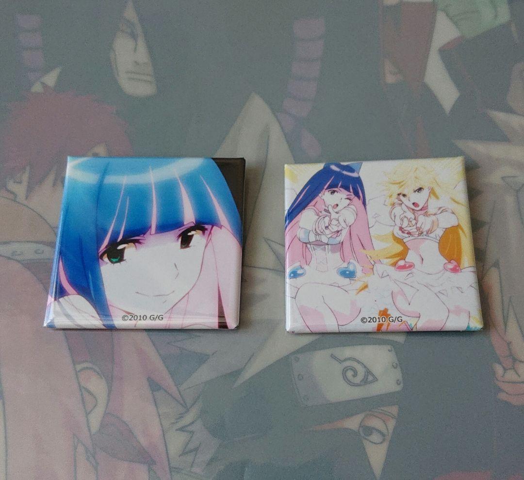 パンティ&ストッキングwithガーターベルト スクエア缶バッジ2種