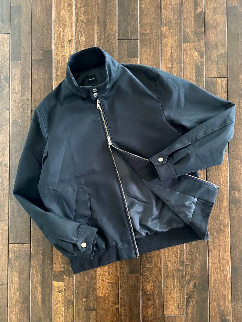 エディフィス/極美品 22AW ハリントンJKT シルバーボタン ブラック L