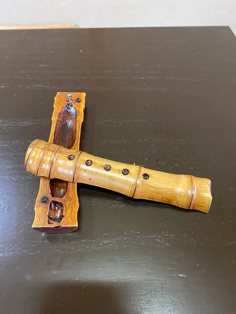 茶道具/香合『布袋竹 尺八香合』 中村孝也 作 共箱