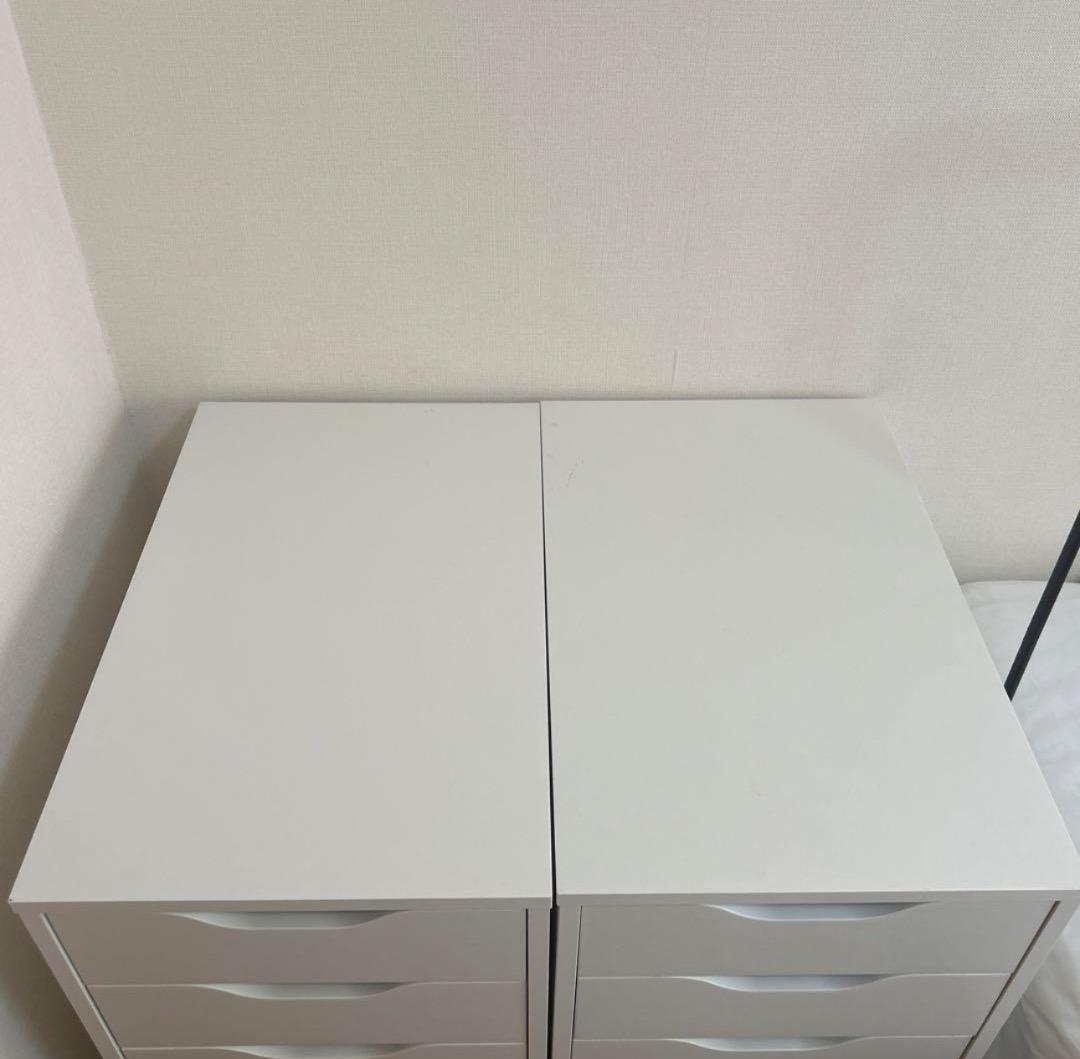 【IKEA】2台ALEX アレクス　引き出しユニット　ホワイト