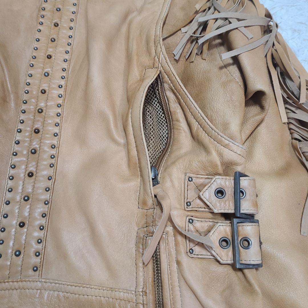 ヴィンテージ ハーレーダビットソン シングル ライダースジャケット ロゴ刺繍